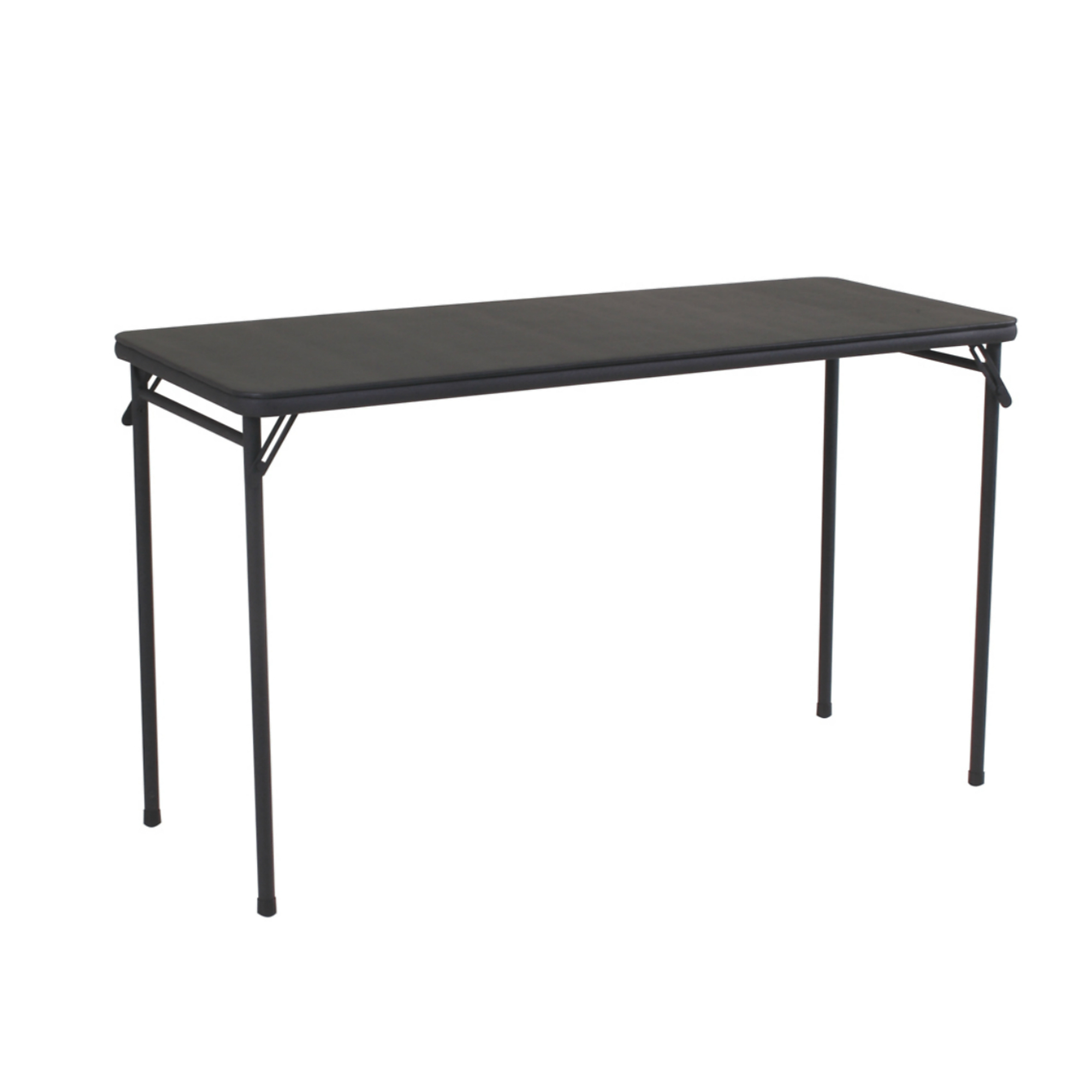 Cosco, 20in. x 48in. Vinyl Top Serving Folding Table, Height 28 in, Width 20 in, Length 48 in, Model# 14341BLK1E